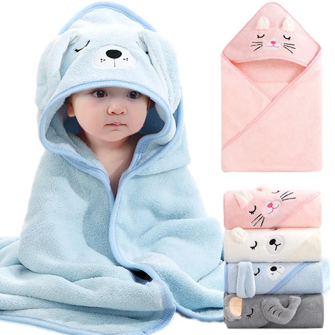 Serviette de bain pour bébé "Animaux Cartoon"